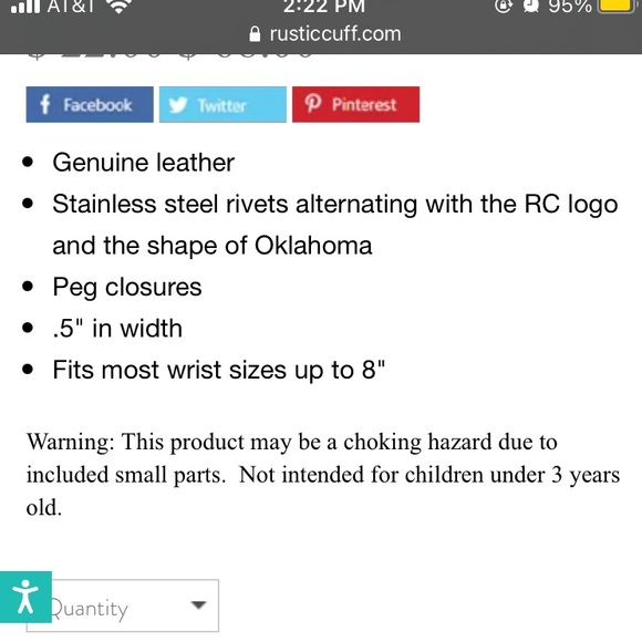 Rustic Cuff Meagen Metallic Oklahoma Single Wrap Light Green with Gold - Picture 5 of 6